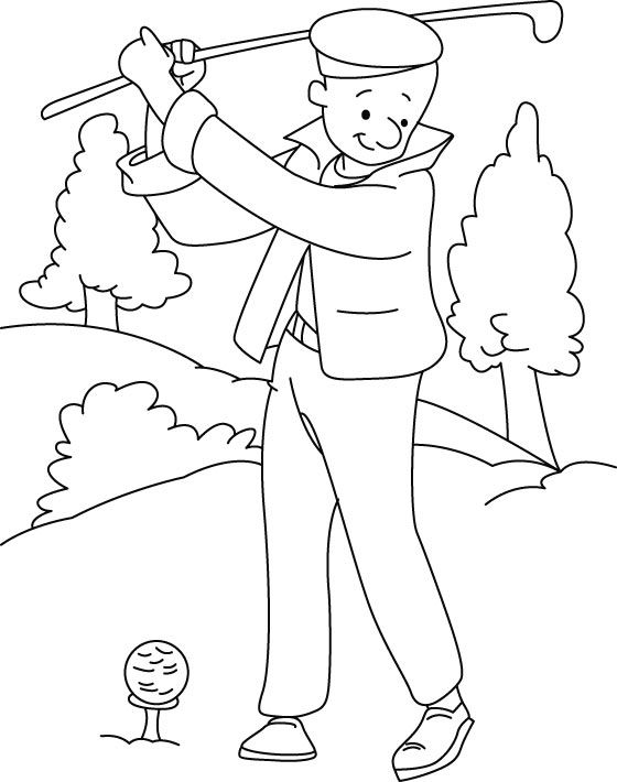 Golf coloring pages