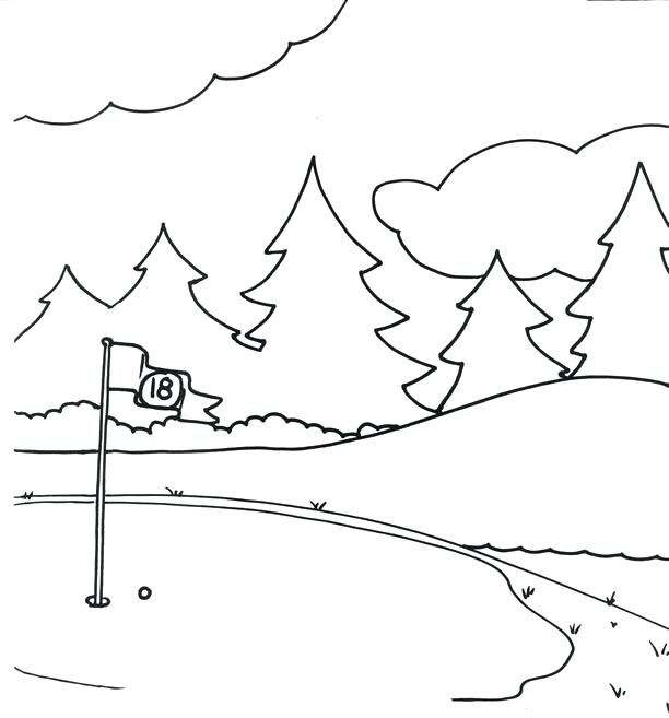 Golf coloring pages