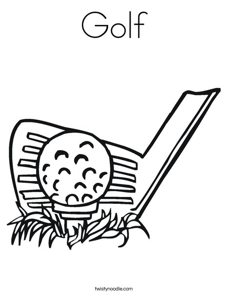 Golf coloring page