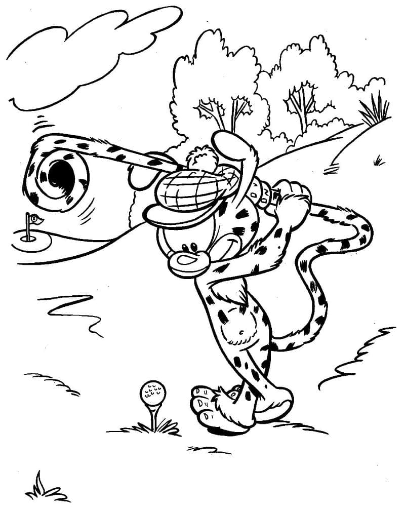 Coloringcool on x marsupilami playing golf coloring pages at httpstcoqoodbpcs httpstcoemhqbglqz x