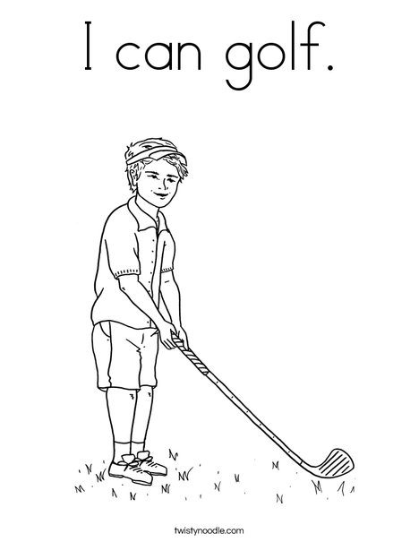 I can golf coloring page