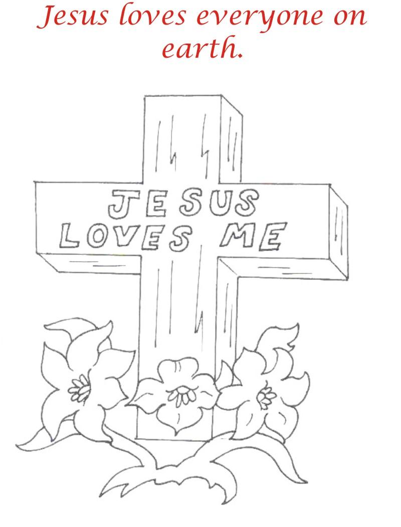 Good friday coloring printable page for kids