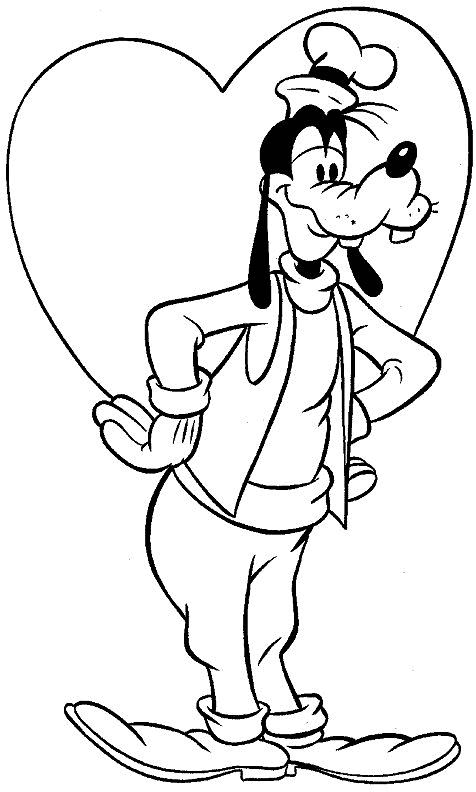 Kids under goofy coloring pages