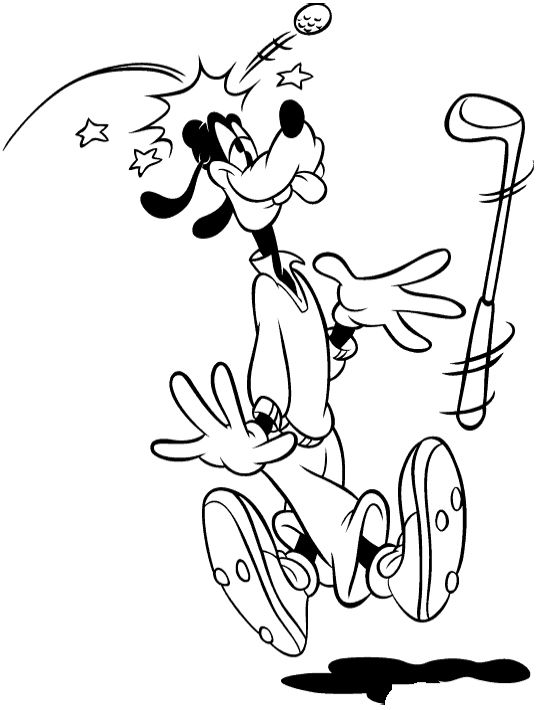 Free printable goofy coloring pages for kids