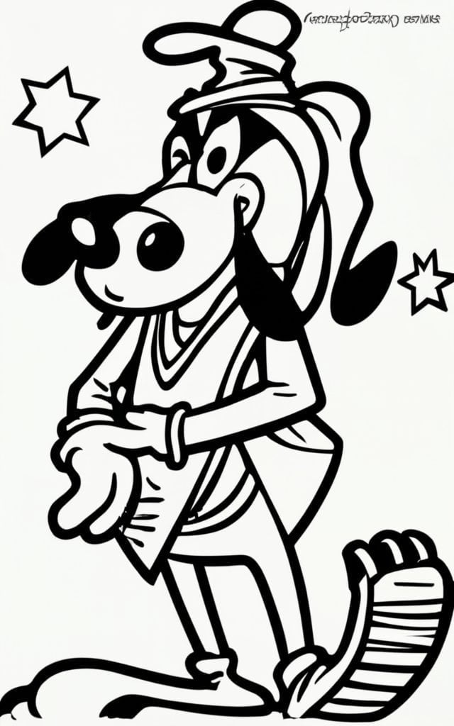 Goofy coloring pages printable