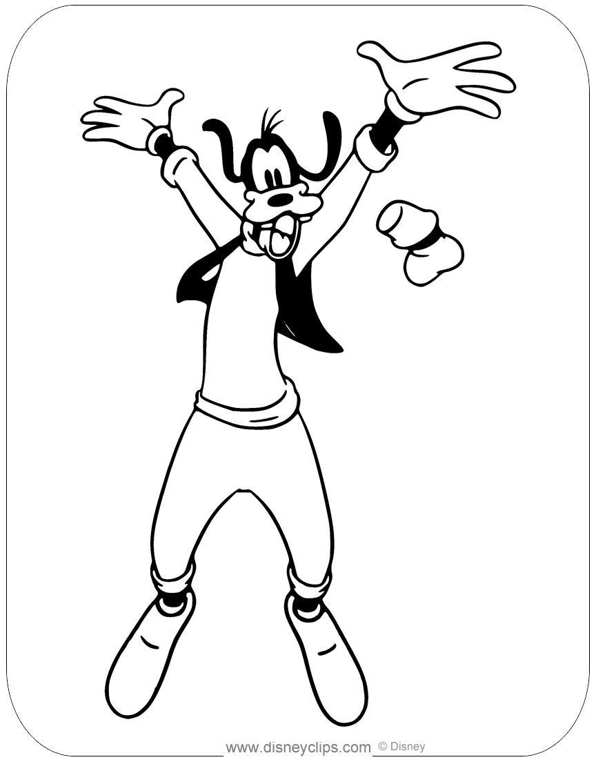 Goofy coloring pages