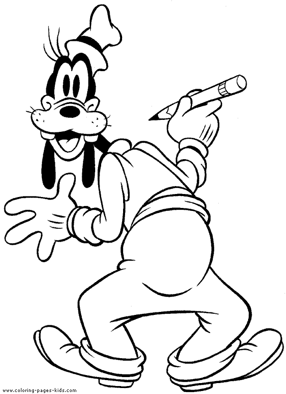 Goofy coloring pages