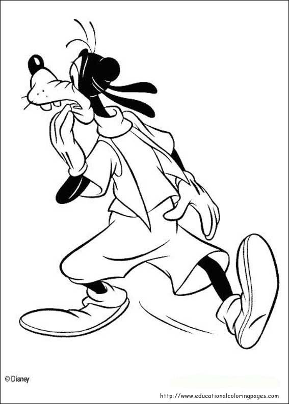 Goofy coloring pages