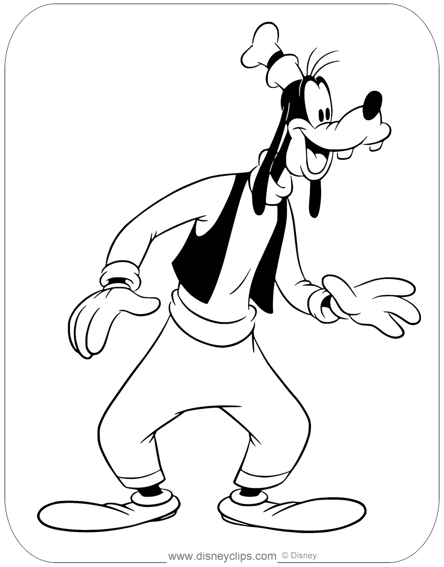 Free printable goofy coloring pages