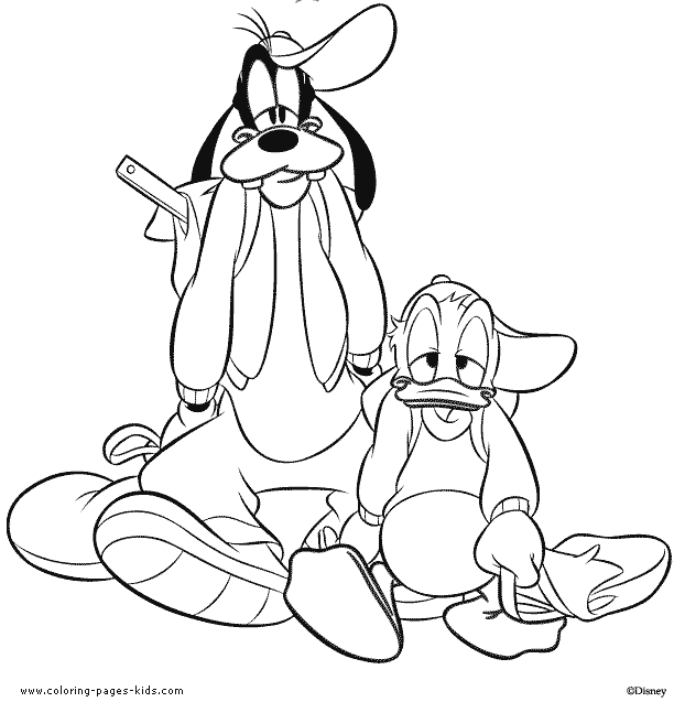 Goofy coloring pages