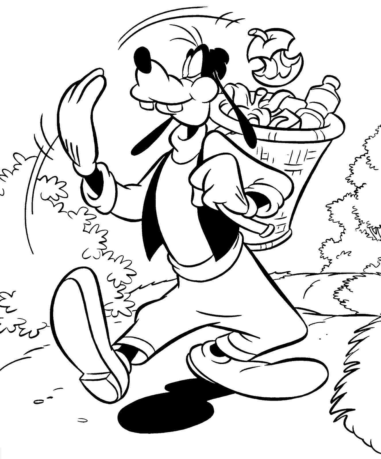 Goofy coloring pages printable for free download