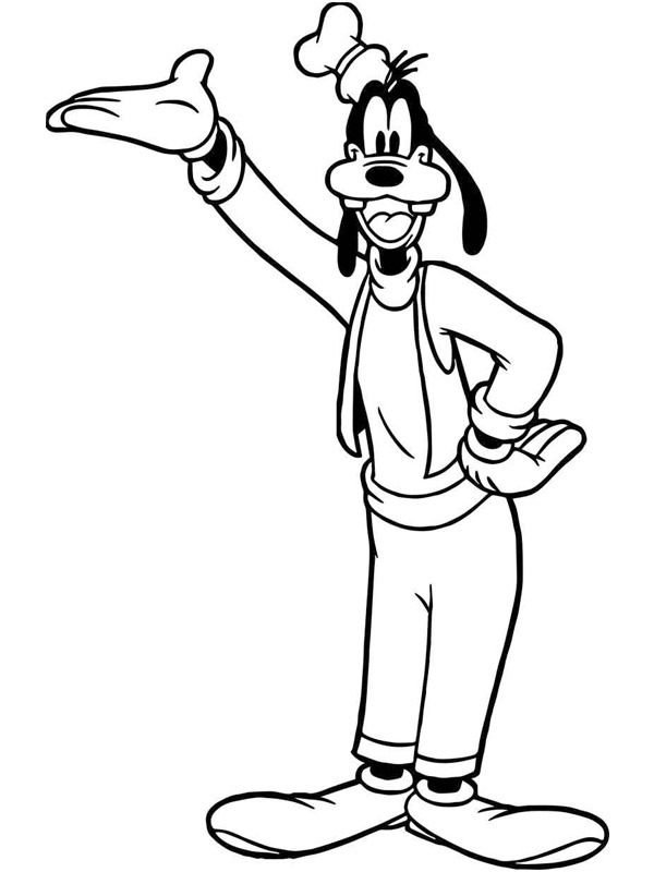 Goofy coloring page