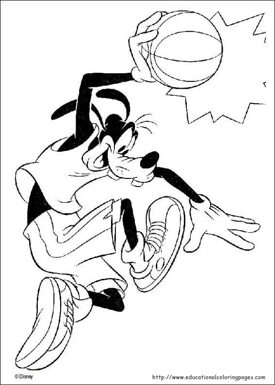 Goofy coloring pages