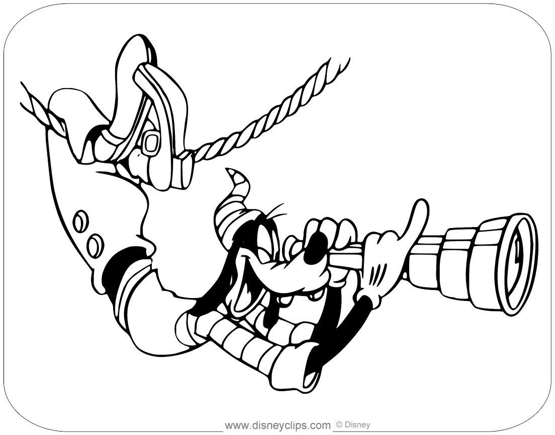 Goofy coloring pages