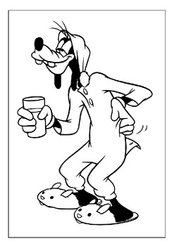 Printable goofy coloring pages for kids where creativity meets disney magic