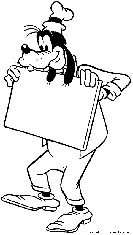 Goofy coloring pages