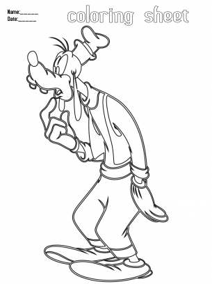 Coloring pages goofy