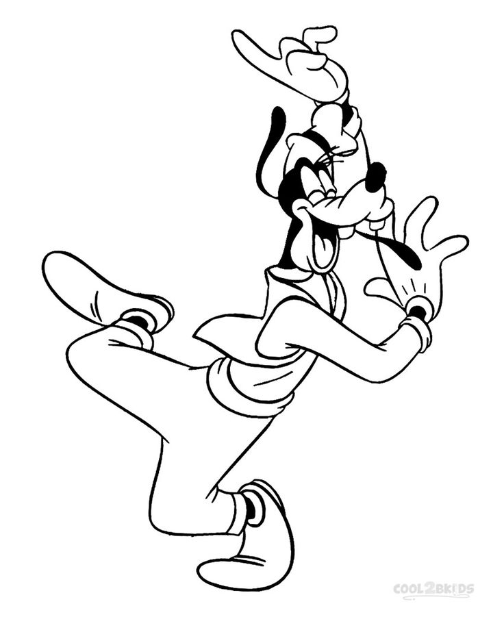 Printable goofy coloring pages for kids coolbkids cartoon coloring pages mickey coloring pages coloring pages