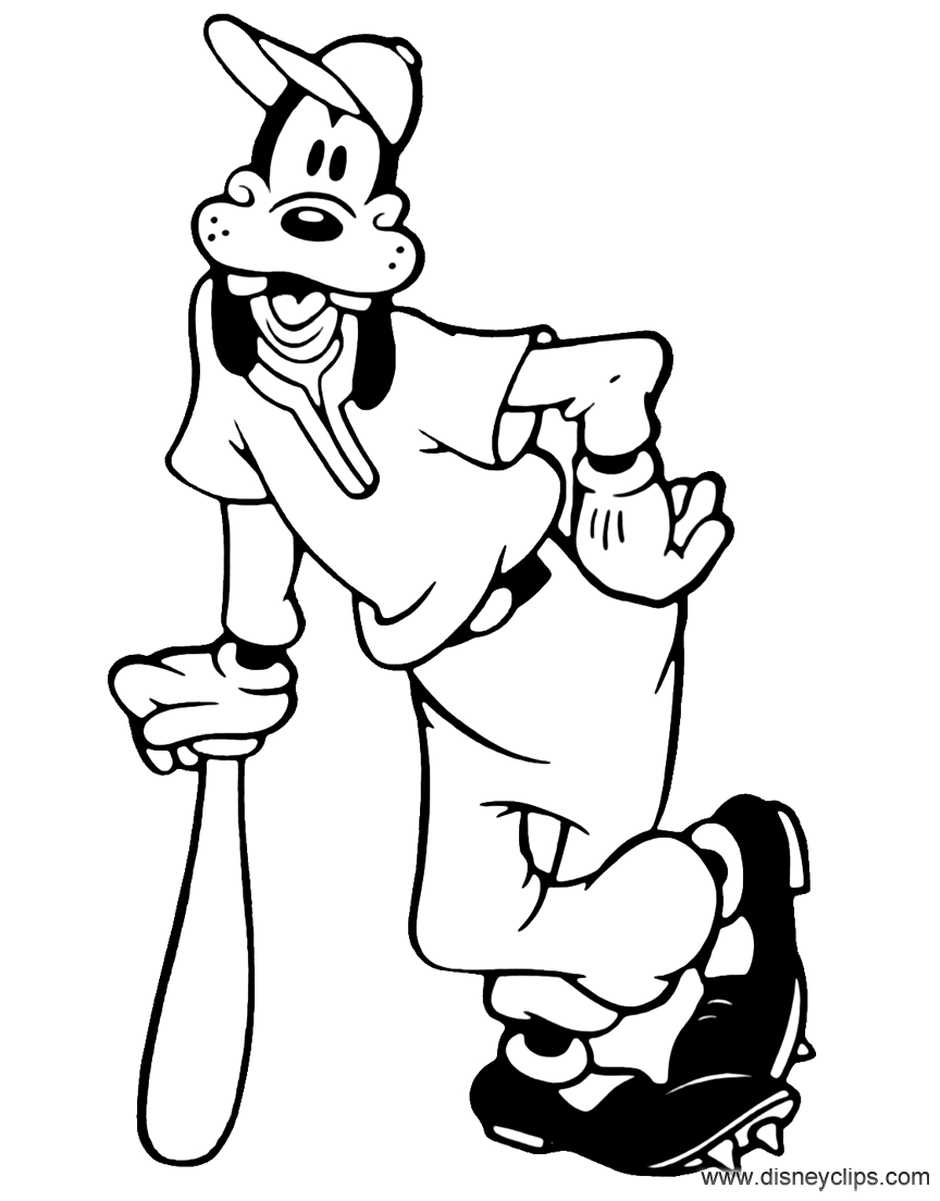 Goofy coloring pages