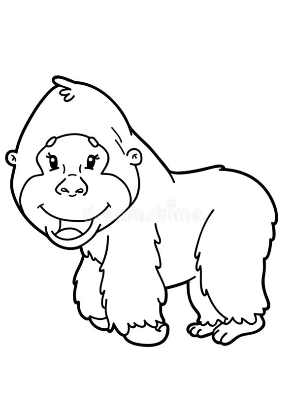 Coloring pages baby gorilla coloring pages