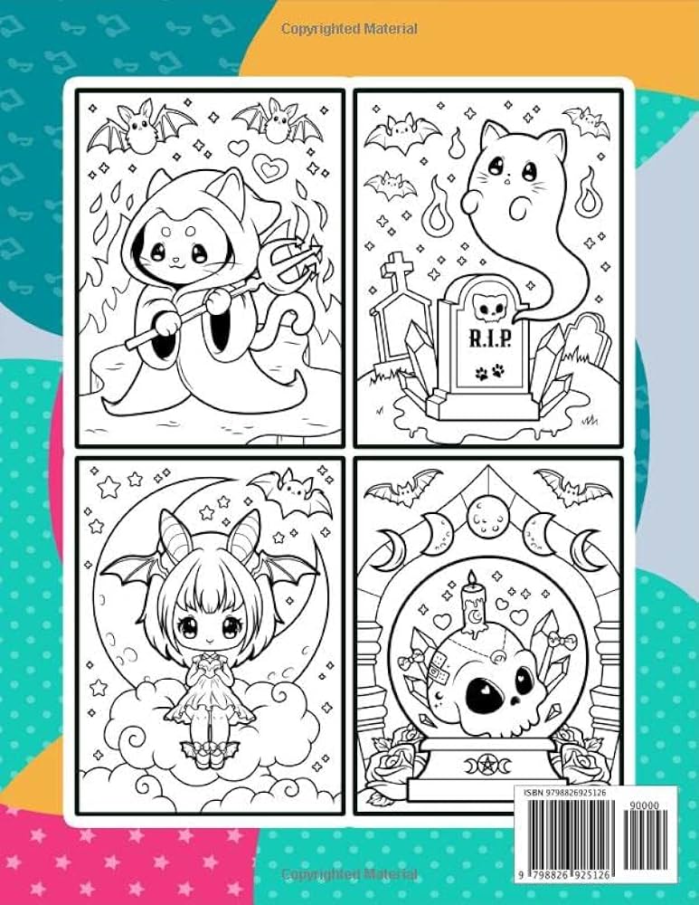 Cute creepy kawaii pastel goth coloring book horror gothic coloring pages for teens and adults amazing gift ideas for relaxation stress relief kuhn matthias books