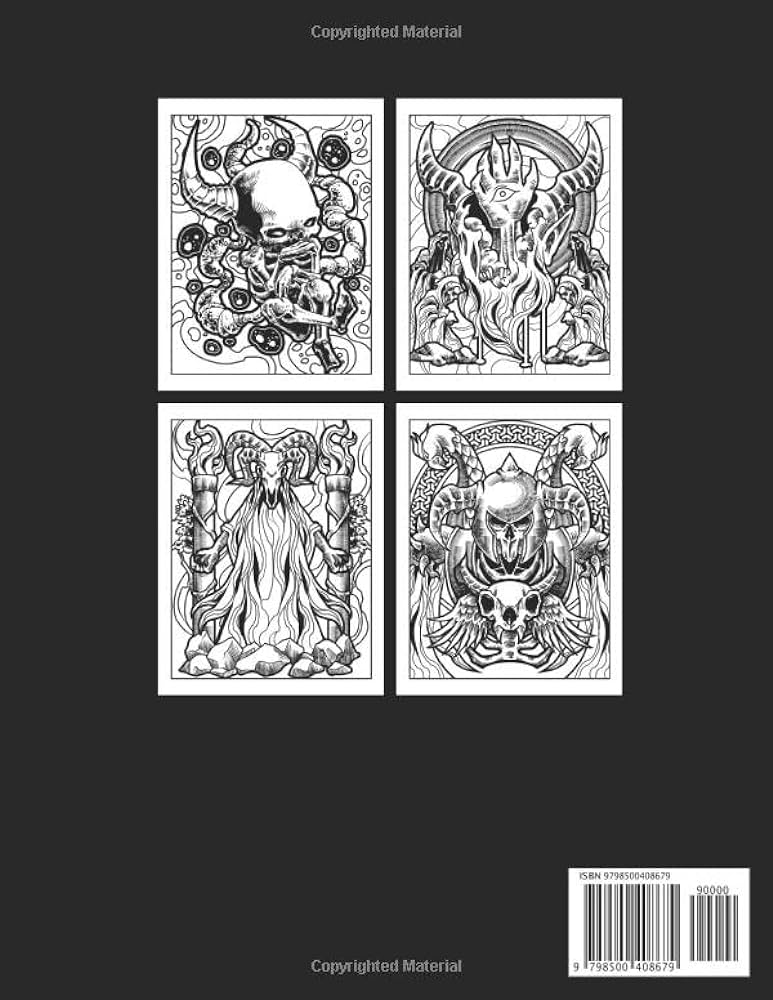 Dark gothic coloring book spooky horror fantasy coloring book for adults giuliano sibi books