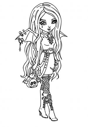 Free printable gothic coloring pages for adults and kids