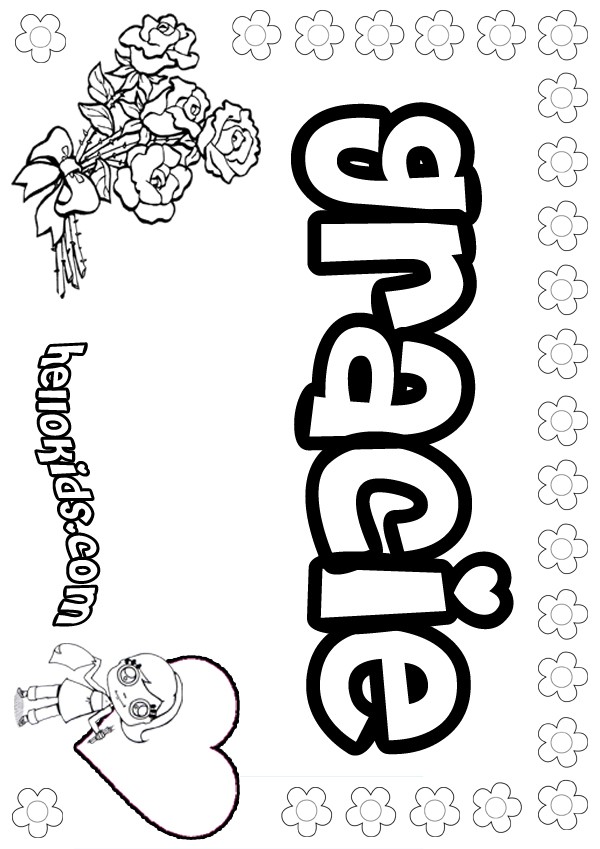 Gracie coloring pages