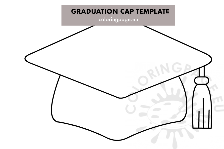 Graduation cap printable pattern coloring page