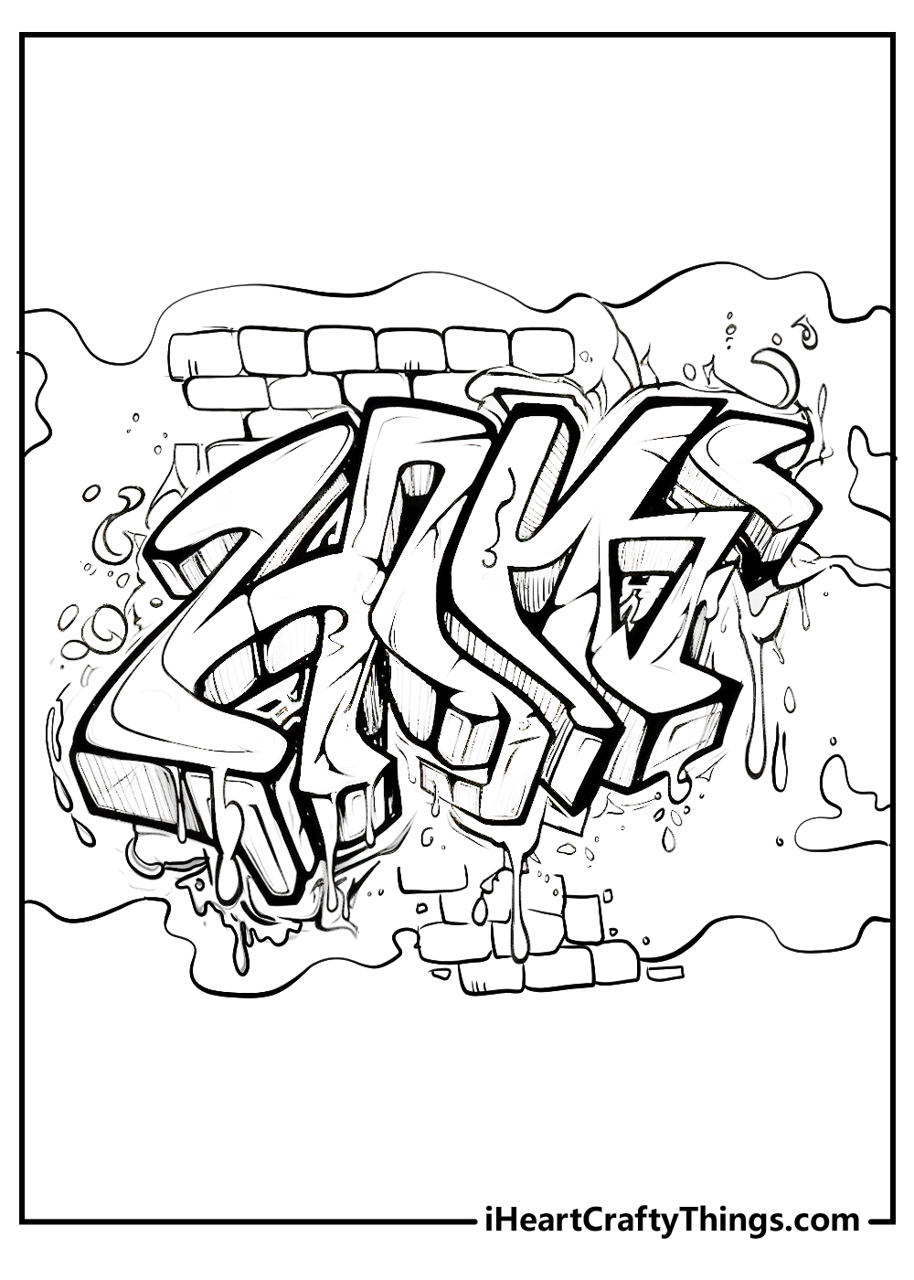 Printable graffiti coloring pages updated