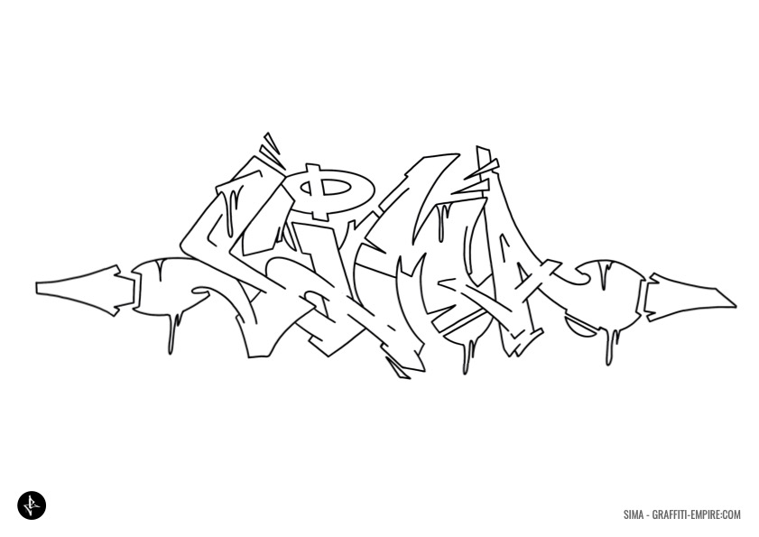 Graffiti coloring pages