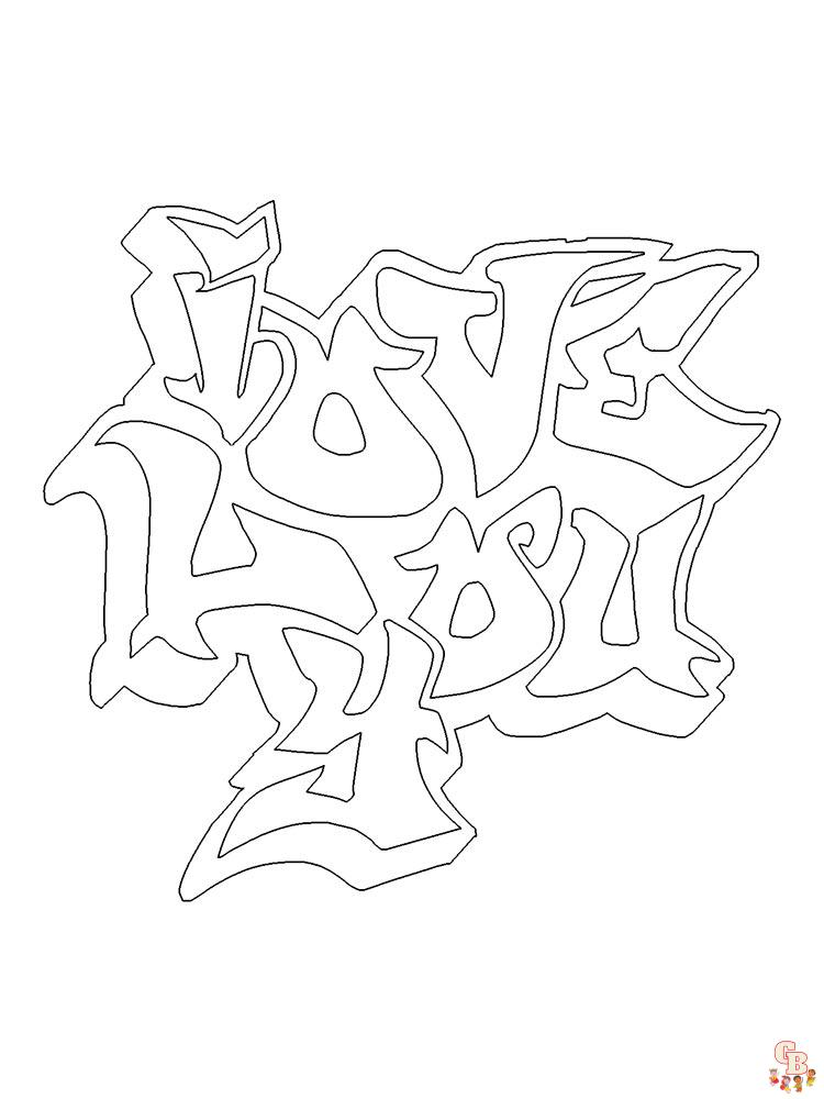 Free printable graffiti coloring pages