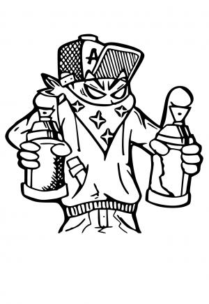 Free printable graffiti coloring pages for adults and kids