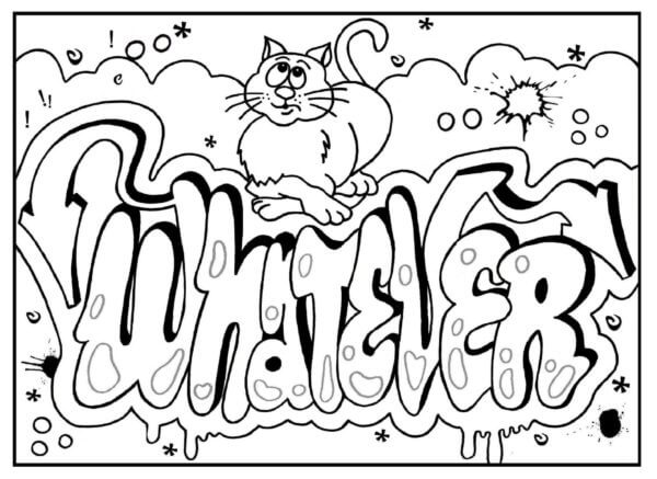 Street art coloring page