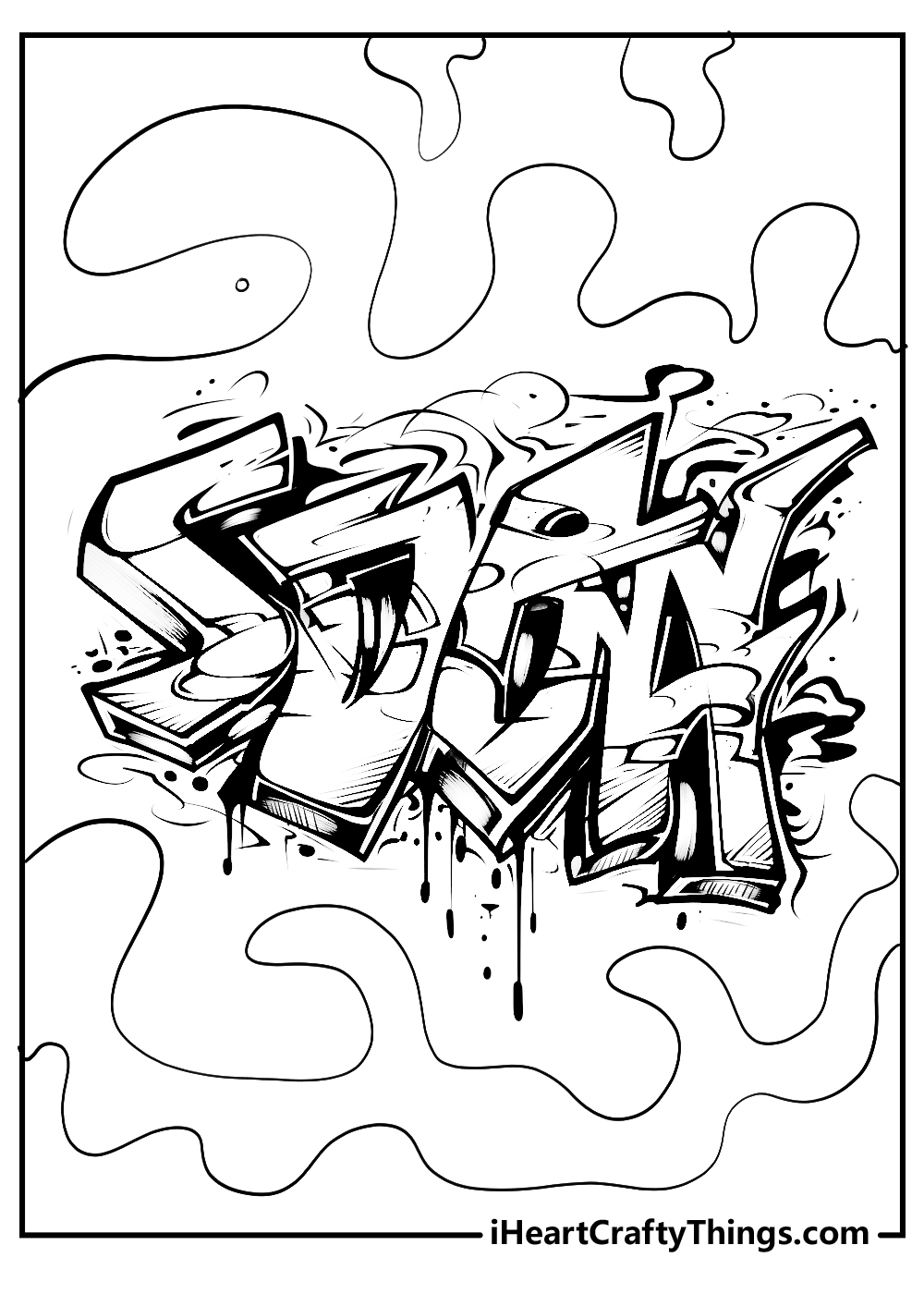 Printable graffiti coloring pages updated