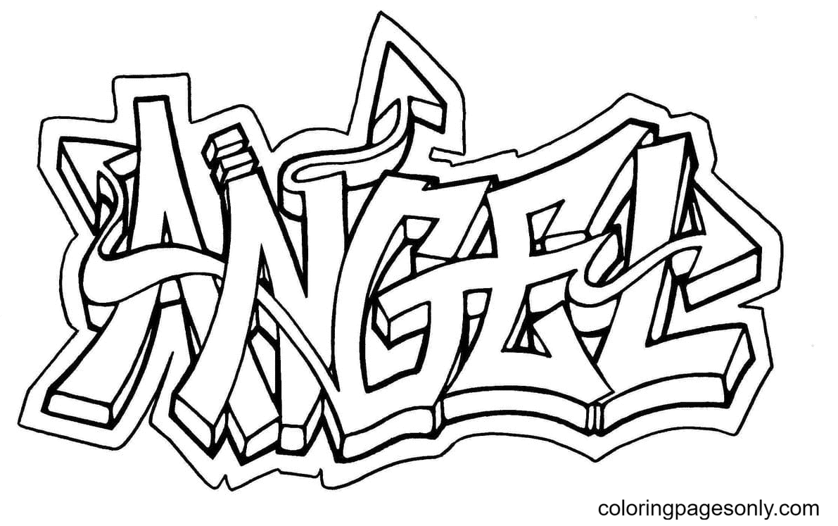 Graffiti coloring pages printable for free download