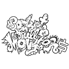 Top free printable graffiti coloring pages online