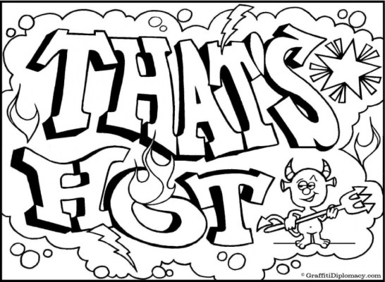 Free printable graffiti coloring pages