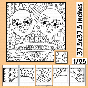 Grandparents day craft bulletin board coloring pages activities math poster art