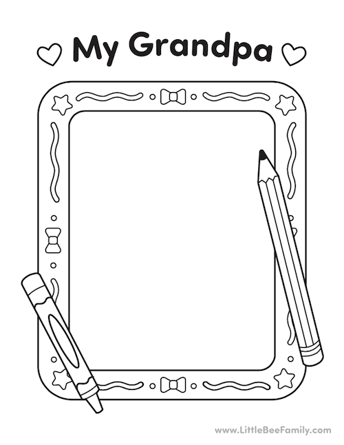 Grandparents day coloring pages