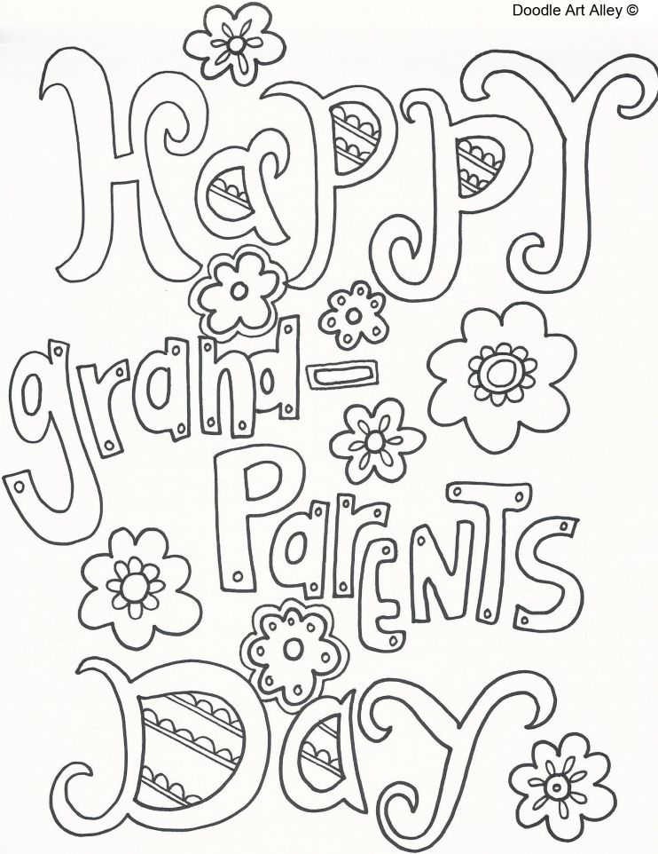 Free printable grandparents day coloring pages