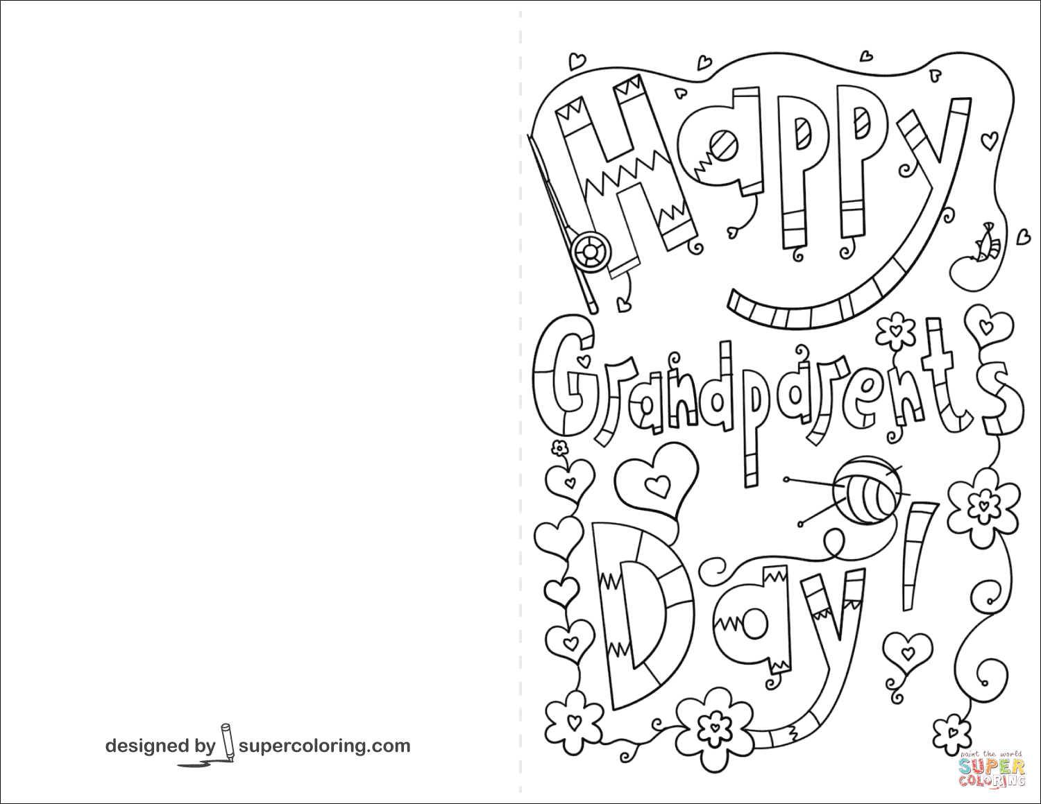 Happy grandparents day doodle card coloring page free printable coloring pages grandparents day cards happy grandparents day grandparents day