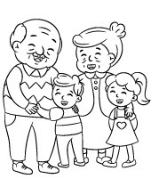 Printable grandparents day coloring pages