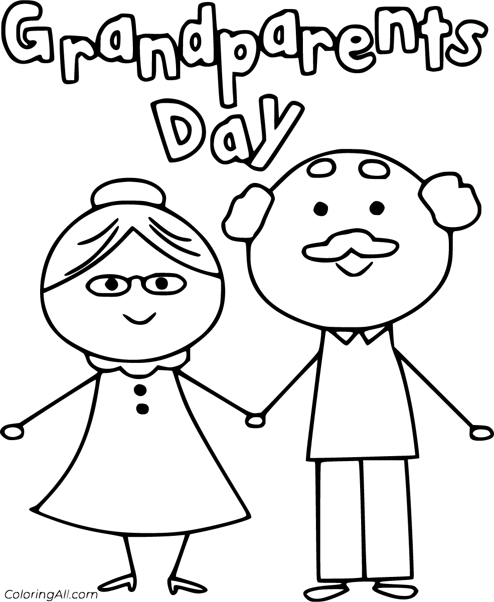 Grandparents day coloring pages