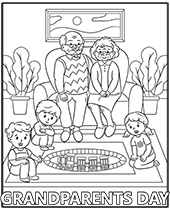 Printable grandparents day coloring pages