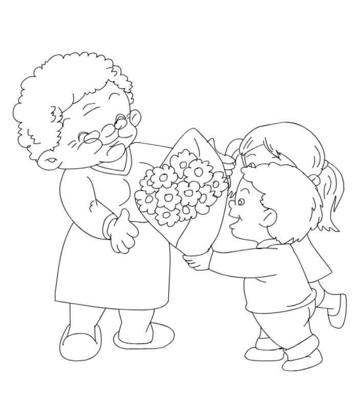 Free printable grandparents day coloring pages