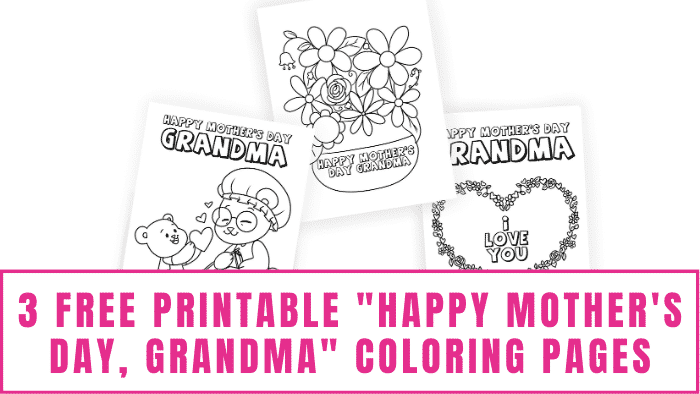 Happy mothers day grandma coloring pages