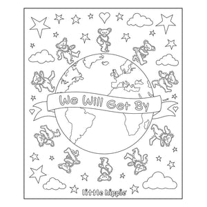 Grateful coloring pages â little hippie