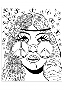 Psychedelic adult coloring pages