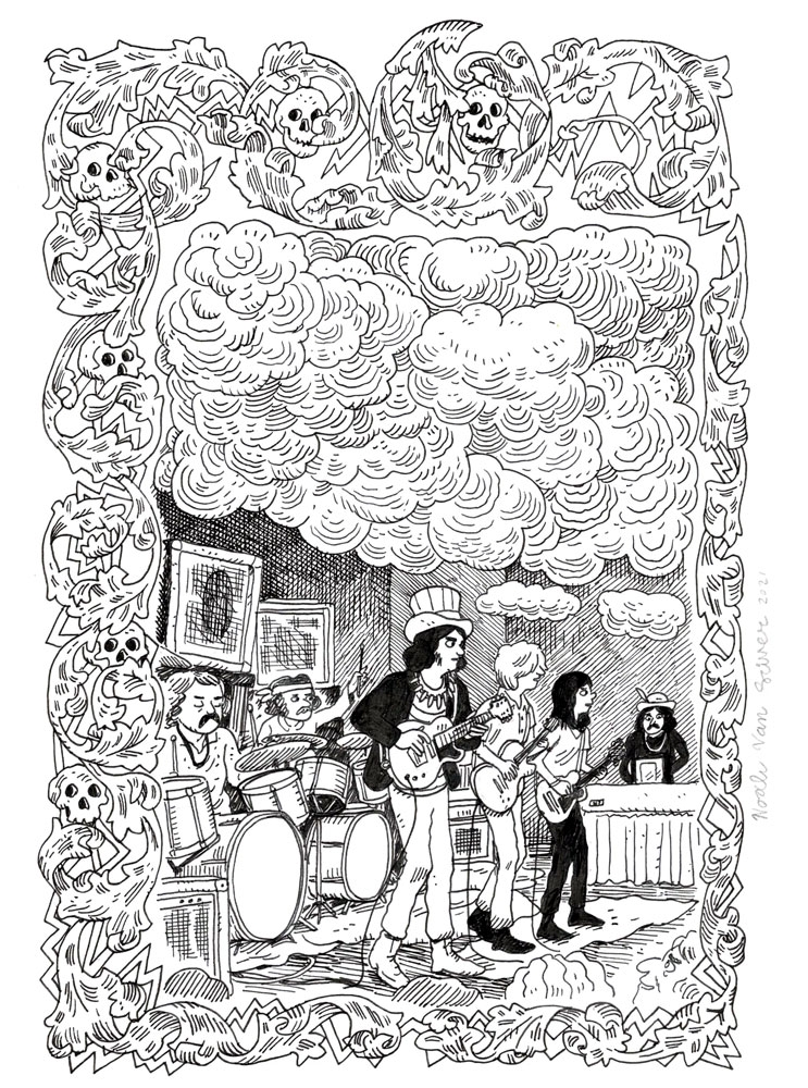 Grateful dead origins cover artwork by noah van sciver